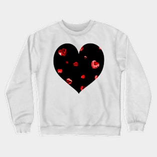 Chaotic Hearts, Dapple Series - Red Crewneck Sweatshirt